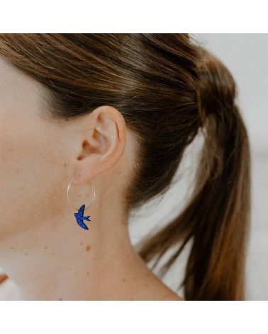 Schwalben – Glitzernde Creolen Les Petites Hirondelles damen frau kinder spezielle kaufen