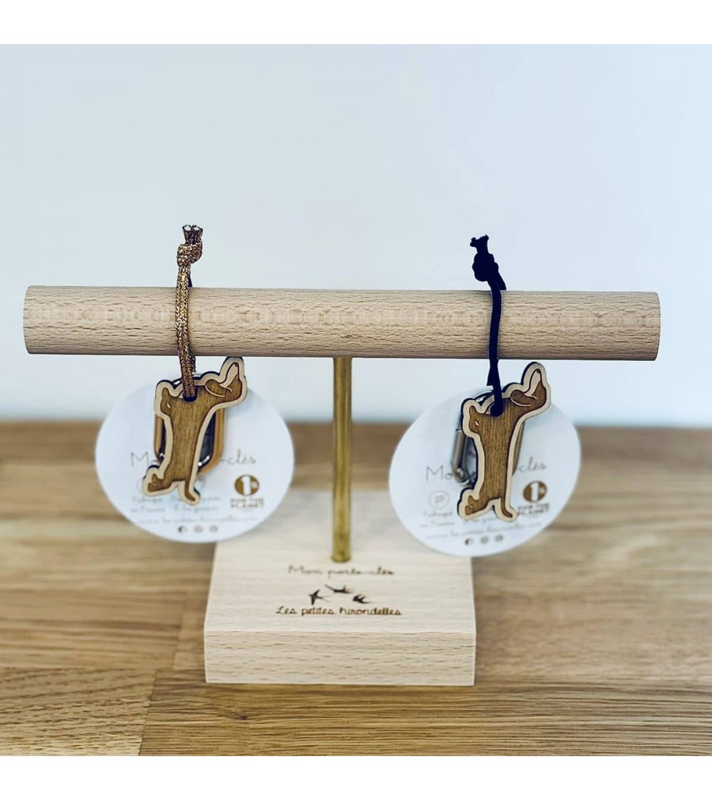 Bassotto - Portachiavi in legno con moschettone Les Petites Hirondelles idea regalo svizzera