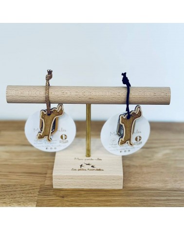 Dackel - Schlüsselanhänger aus Holz mit karabiner Les Petites Hirondelles geschenkidee schweiz kaufen