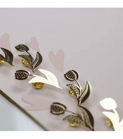 Tulip - Gold Brass Pin My Lovely Thing broches and pins hat pin badges collectible