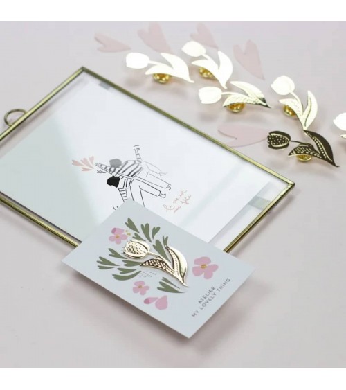 Tulip - Gold Brass Pin My Lovely Thing broches and pins hat pin badges collectible