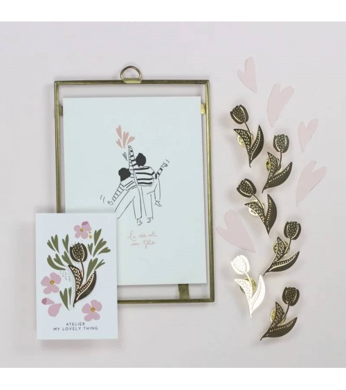 Tulip - Gold Brass Pin My Lovely Thing broches and pins hat pin badges collectible