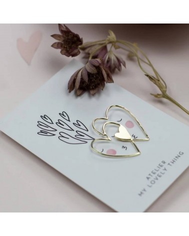 Amore - Spilla ottone dorato My Lovely Thing spiritose spille colorate particolari eleganti donna da giacca uomo