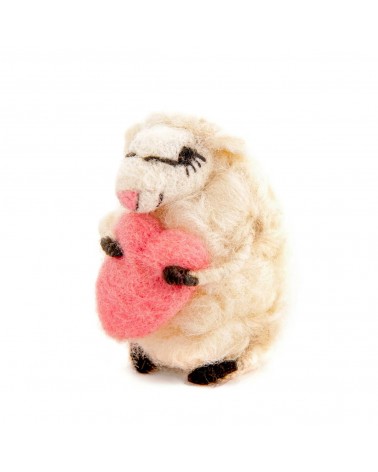 Loving Lottie Sheep - Mouton en feutre - Objet déco Sew Heart Felt original kitatori suisse
