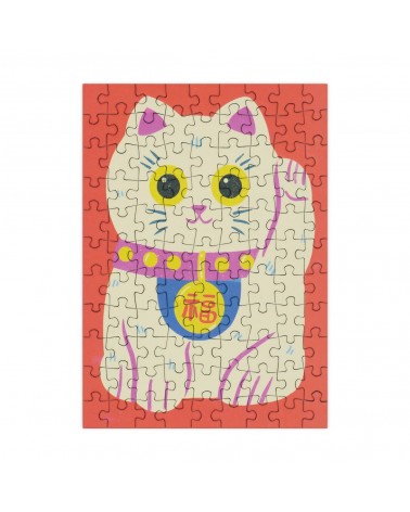 Lucky Cat - Mini Puzzle 99 Teile Happily Puzzles  coole lustige schöne puzzle kaufen shönes motiv
