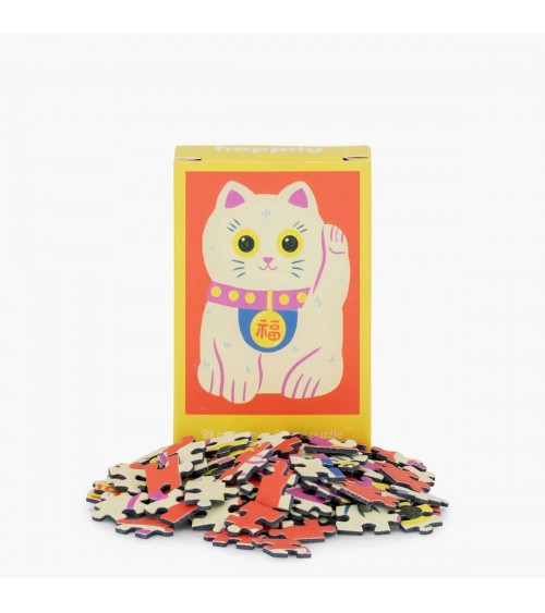 Lucky Cat - Mini Puzzle 99 pièces Happily Puzzles jeu de puzzle design original moderne cool