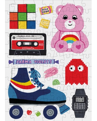 In the 80's - Mini Puzzle 99 Teile Happily Puzzles  coole lustige schöne puzzle kaufen shönes motiv