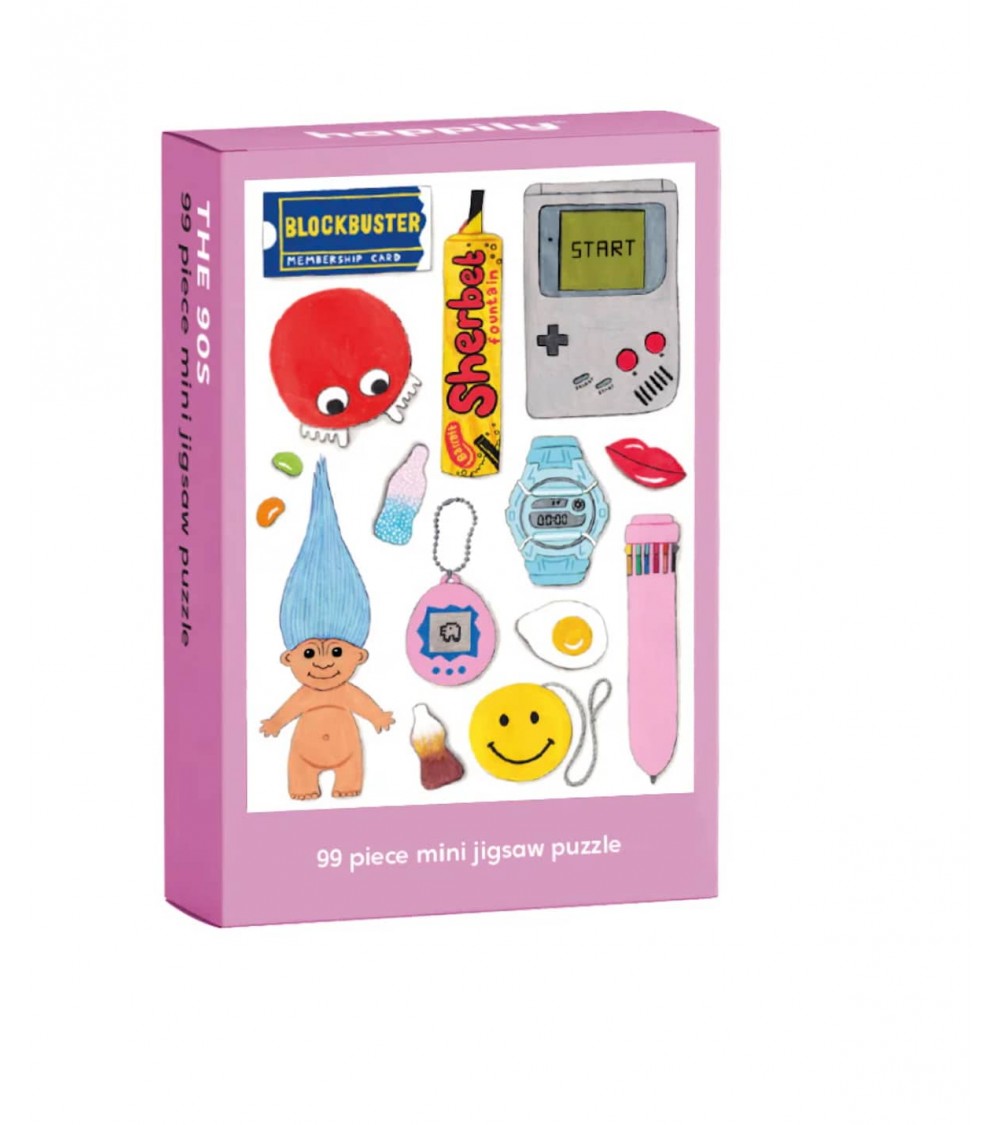 In the 90's - Mini Puzzle 99 pièces Happily Puzzles jeu de puzzle design original moderne cool