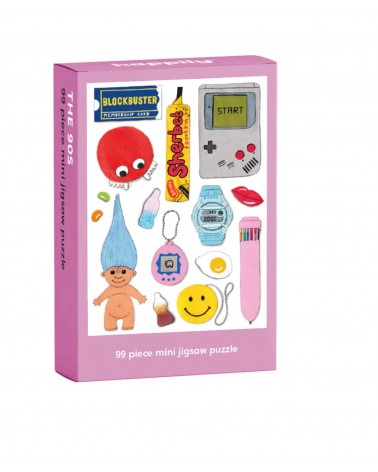 In the 90's - Mini Puzzle 99 Teile Happily Puzzles  coole lustige schöne puzzle kaufen shönes motiv