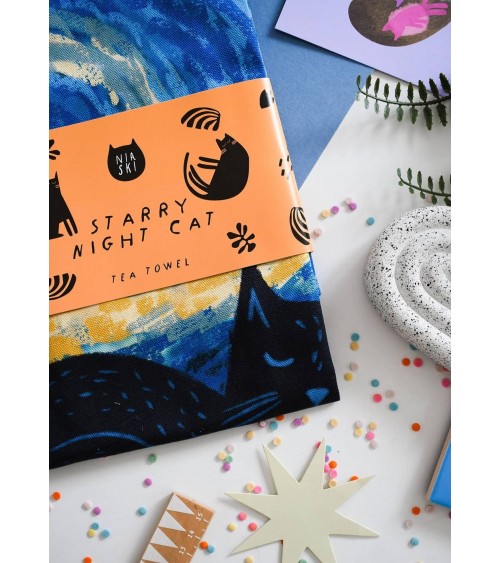 Vincat's Starry Night - Strofinacci da cucina Niaski asciugamano da cucina asciugamani doccia tessili