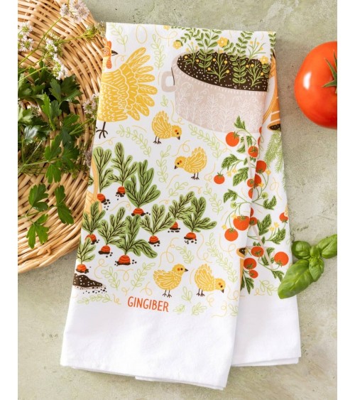 Polli da giardino - Strofinacci da cucina Gingiber asciugamano da cucina asciugamani doccia tessili