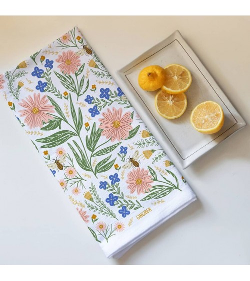 Wild Flower - Tea towel, kitchen towel Gingiber best kitchen hand towels fall funny cute