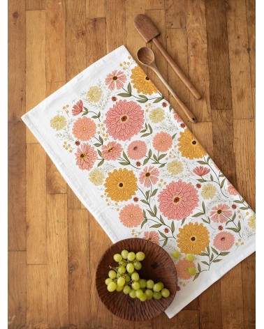 Zinnia - Tea towel, kitchen towel Gingiber best kitchen hand towels fall funny cute