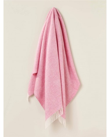 Plaid HERRINGBONE Rose Pâle - Couverture en pure laine vierge Bronte by Moon un plaid cocooning couverture chaude douce plaid...
