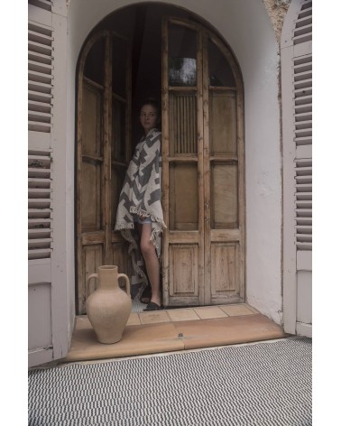 PEMBA Black - Tappeto in vinile scandinavo Brita Sweden passatoia tappeti da cucina lavabile in lavatrice per esterno