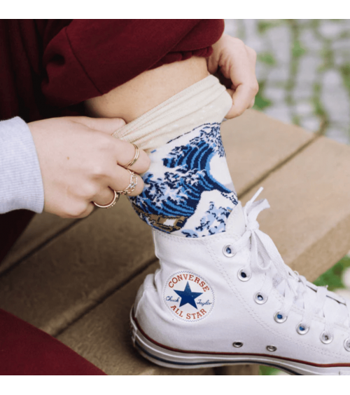 Hokusai, La grande onda di Kanagawa - Calze opere d'arte