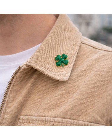 Pin's Gordon Vert - Pin's Trèfle à 4 feuilles Titlee pins rare métal originaux bijoux suisse