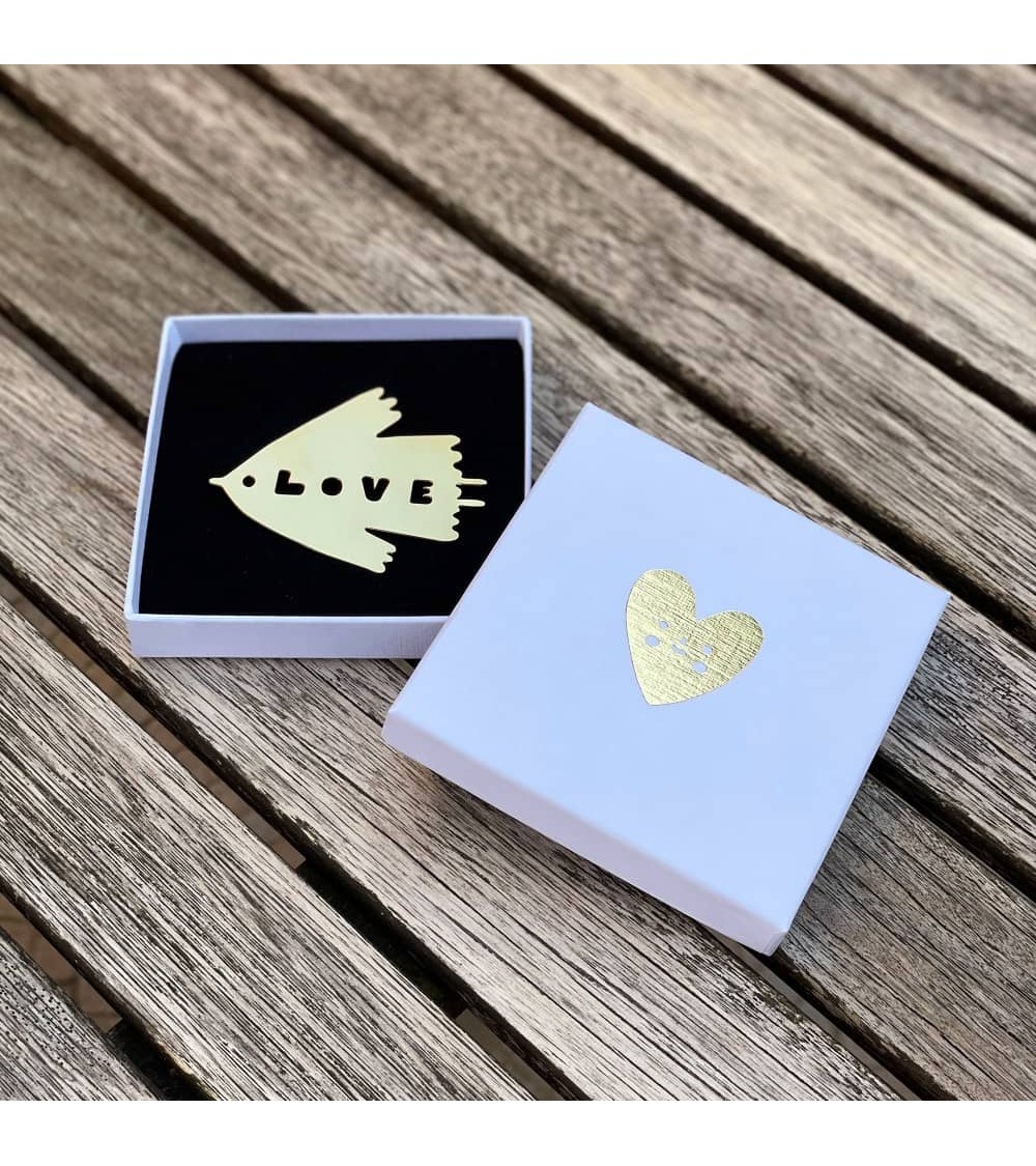Broche Love Bird x Suzy Ultman Titlee pins rare métal originaux bijoux suisse