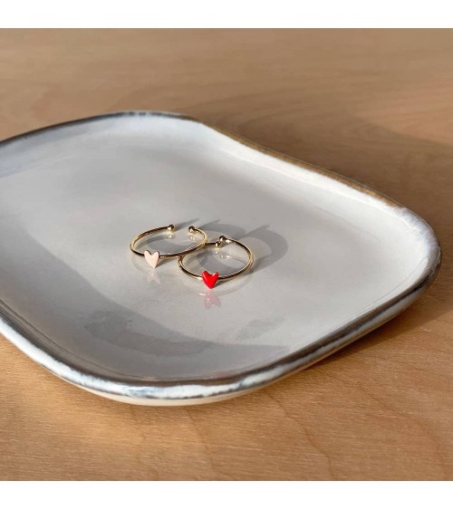 Anello regolabile con cuore GRANT - Rosa cipria Titlee eleganti particolari da donna bambina