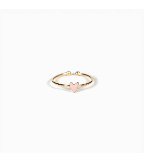 GRANT adjustable heart ring - Blush pink Titlee cute fashion design designer for women