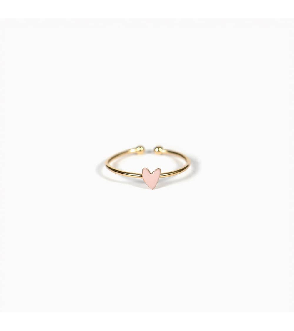 GRANT adjustable heart ring - Blush pink Titlee cute fashion design designer for women