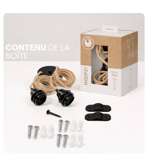 HANG-2 Twine - 2 light Pendant lighting, ceiling light kit Hoopzi