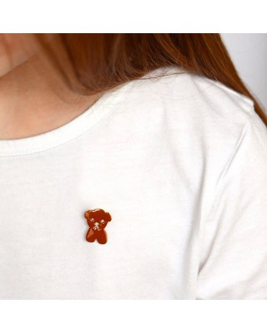 Spilla cucciolo SNUFFY x Miffy - Spilla dorata con oro fino Titlee spiritose spille colorate particolari eleganti donna da gi...