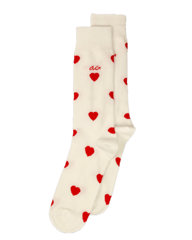 Herzen - Coole Socken aus Bio Baumwolle - Off-White Alfredo Gonzales socke kuschelsocken für damen lustig herren farbige cool...