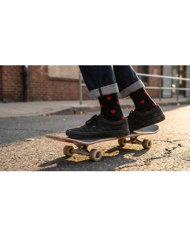 Herzen - Coole Socken aus Bio Baumwolle - Schwarz Alfredo Gonzales socke kuschelsocken für damen lustig herren farbige coole ...