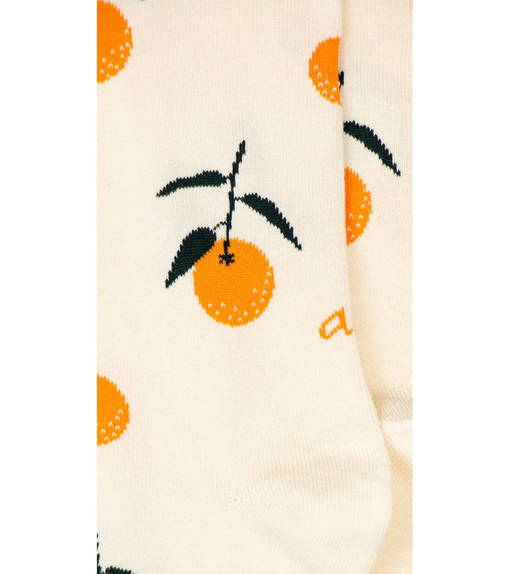 Mandarine - Chaussettes fantaisie en coton bio - Blanc cassé Alfredo Gonzales jolies pour femme originales pour homme chausse...