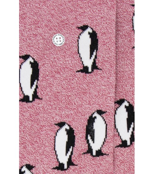 Der Pinguin - Coole Socken aus Baumwolle - Rosa Meliert Alfredo Gonzales socke kuschelsocken für damen lustig herren farbige ...