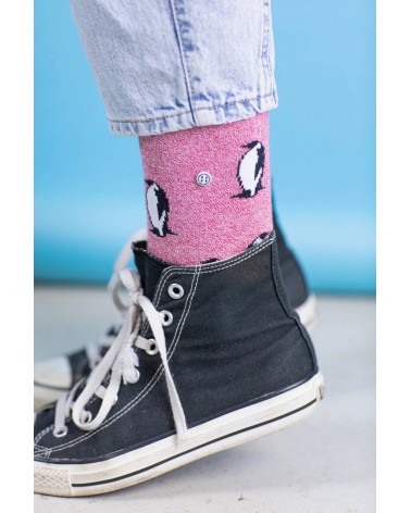 Le Pingouin - Chaussettes fantaisie en coton - Rose chiné Alfredo Gonzales jolies pour femme originales pour homme chausset r...