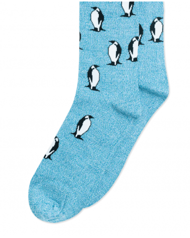 Le Pingouin - Chaussettes fantaisie en coton - Bleu chiné Alfredo Gonzales jolies pour femme originales pour homme chausset r...
