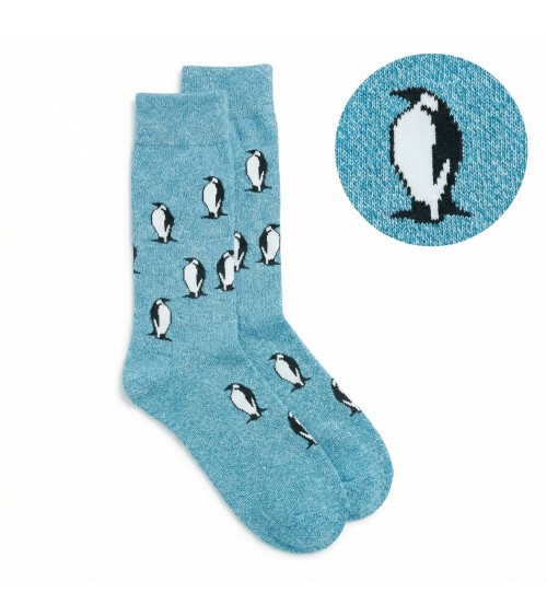 Il Pinguino - Calze in cotone - Blu mélange