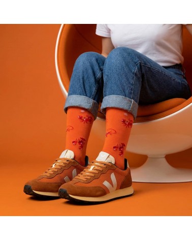 Créatures Marines - Chaussettes fantaisie en coton - Orange Alfredo Gonzales jolies pour femme originales pour homme chausset...