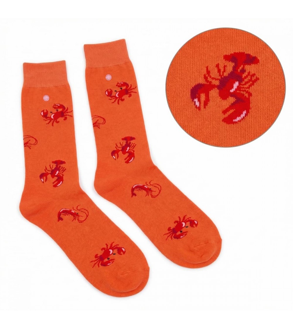 Créatures Marines - Chaussettes fantaisie en coton - Orange Alfredo Gonzales jolies pour femme originales pour homme chausset...