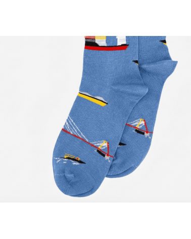 Die Maas Rotterdam - Coole Socken aus Bio Baumwolle - Hellblau Alfredo Gonzales socke kuschelsocken für damen lustig herren f...
