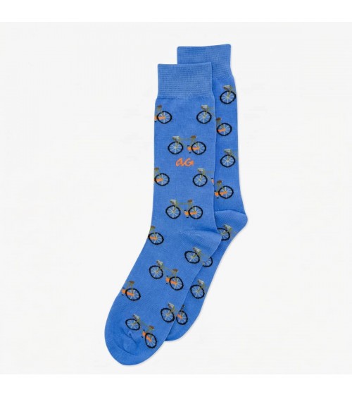 Vélos - Chaussettes originales en coton - Bleu Alfredo Gonzales jolies pour femme originales pour homme chausset rigolotes dr...
