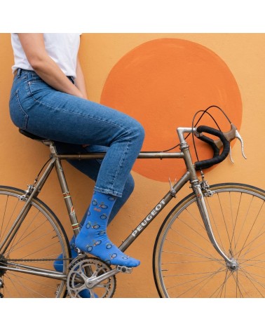 Fahrräder - Coole Socken mit Motiv - Blau Alfredo Gonzales socke kuschelsocken für damen lustig herren farbige coole socken