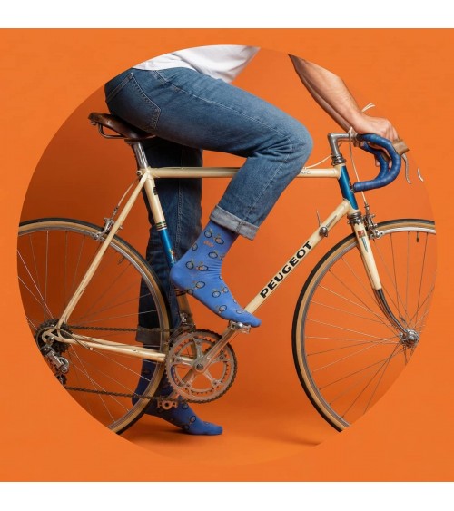 Bicycles - Fun Cotton Socks - Blue