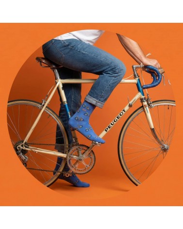 Fahrräder - Coole Socken mit Motiv - Blau Alfredo Gonzales socke kuschelsocken für damen lustig herren farbige coole socken