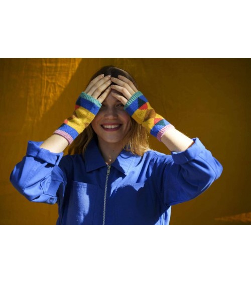 Wollhandschuhe, fingerlose Handschuhe - Glasmalerei Donna Wilson geschenkidee schweiz kaufen