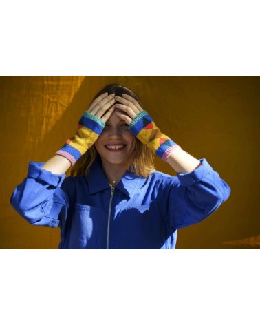 Wollhandschuhe, fingerlose Handschuhe - Glasmalerei Donna Wilson geschenkidee schweiz kaufen