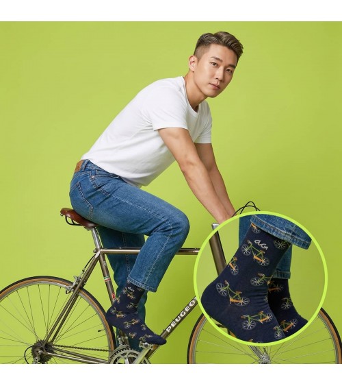 Biciclette - Calze in cotone biologico - Blu navy
