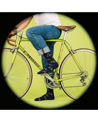 Fahrräder - Coole Socken aus Bio Baumwolle - Marineblau Alfredo Gonzales socke kuschelsocken für damen lustig herren farbige ...