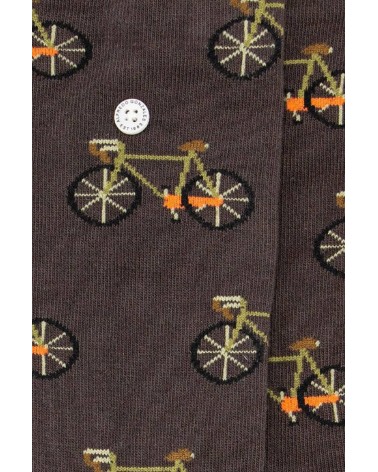Vélos - Chaussettes originales en coton - Marron Alfredo Gonzales jolies pour femme originales pour homme chausset rigolotes ...