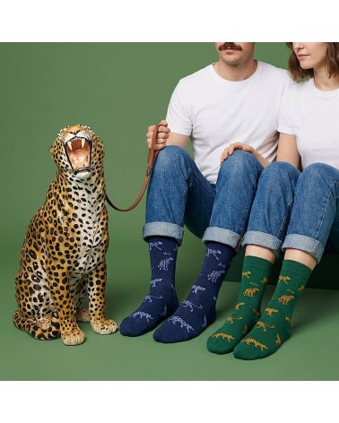 Jaguar - Chaussettes originales en coton - Bleu Marine Alfredo Gonzales jolies pour femme originales pour homme chausset rigo...