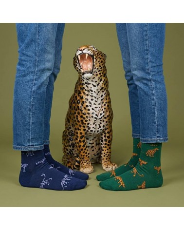 Jaguar - Coole Socken mit Motiv - Marineblau Alfredo Gonzales socke kuschelsocken für damen lustig herren farbige coole socken