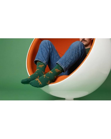 Jaguar - Chaussettes originales en coton - Vert Army Alfredo Gonzales jolies pour femme originales pour homme chausset rigolo...
