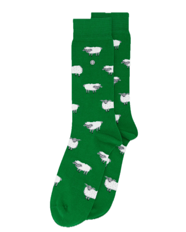 Schafe - Lustige Socken mit Motiv - Grün Alfredo Gonzales socke kuschelsocken für damen lustig herren farbige coole socken